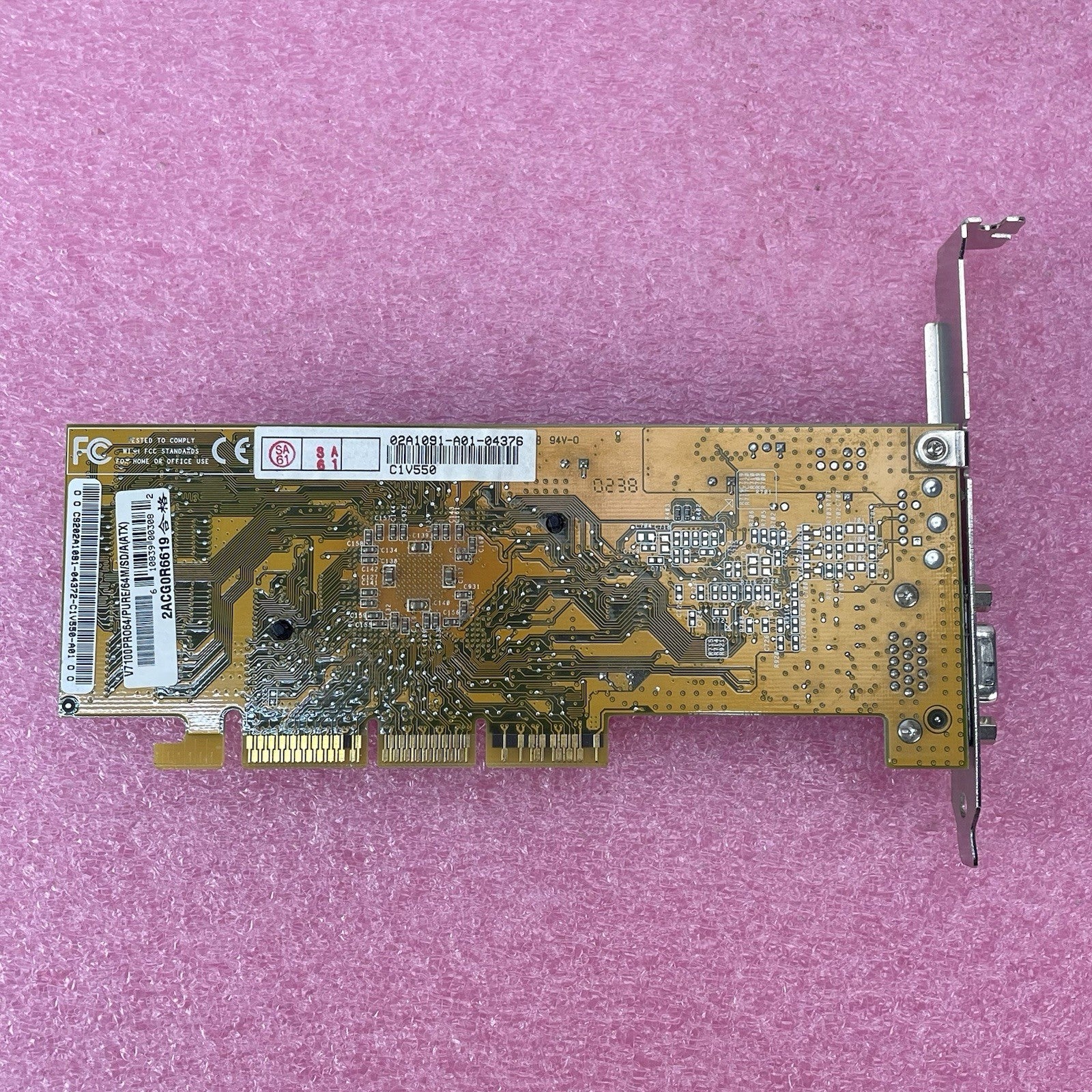 Asus V7100PRO 64MB PURE Nvidia Geforece 2 MX400 AGP VGA5