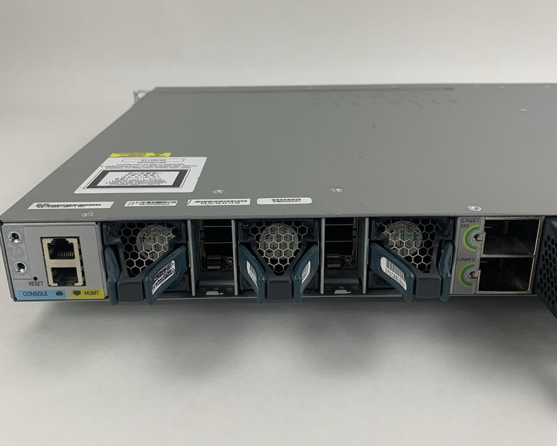 Cisco WS-C3850-48P-L V07 48-Port PoE Switch Tested w/ C3850-NM-4-10G 2x PSU