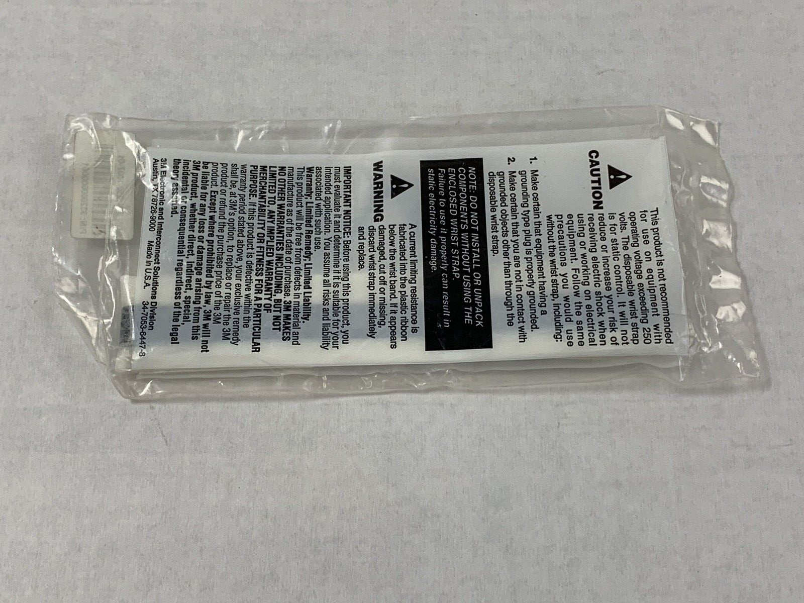 SUN 250-1007-01 Brand 3M 2209 Static Protection Wrist Grounder Lot of (6)