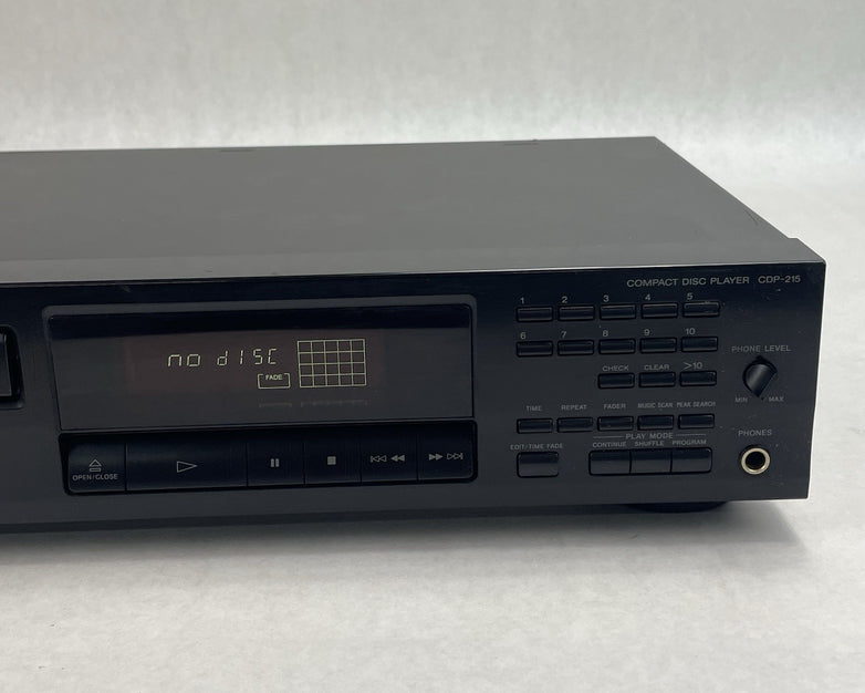 Sony CDP-215 Single Disc CD Player Tested