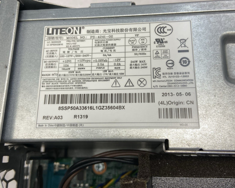 Lenovo ThinkCentre M78 DT AMD A6-5400B 3.6GHz 8GB RAM No HDD No OS