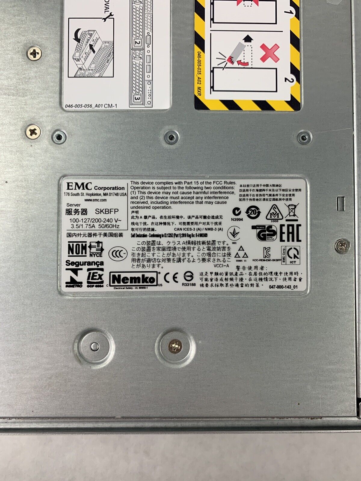 EMC SKBFP RSA Network Appliance Intel Xeon E3-1225 3.10 GHz 8GB RAM No OS No HDD
