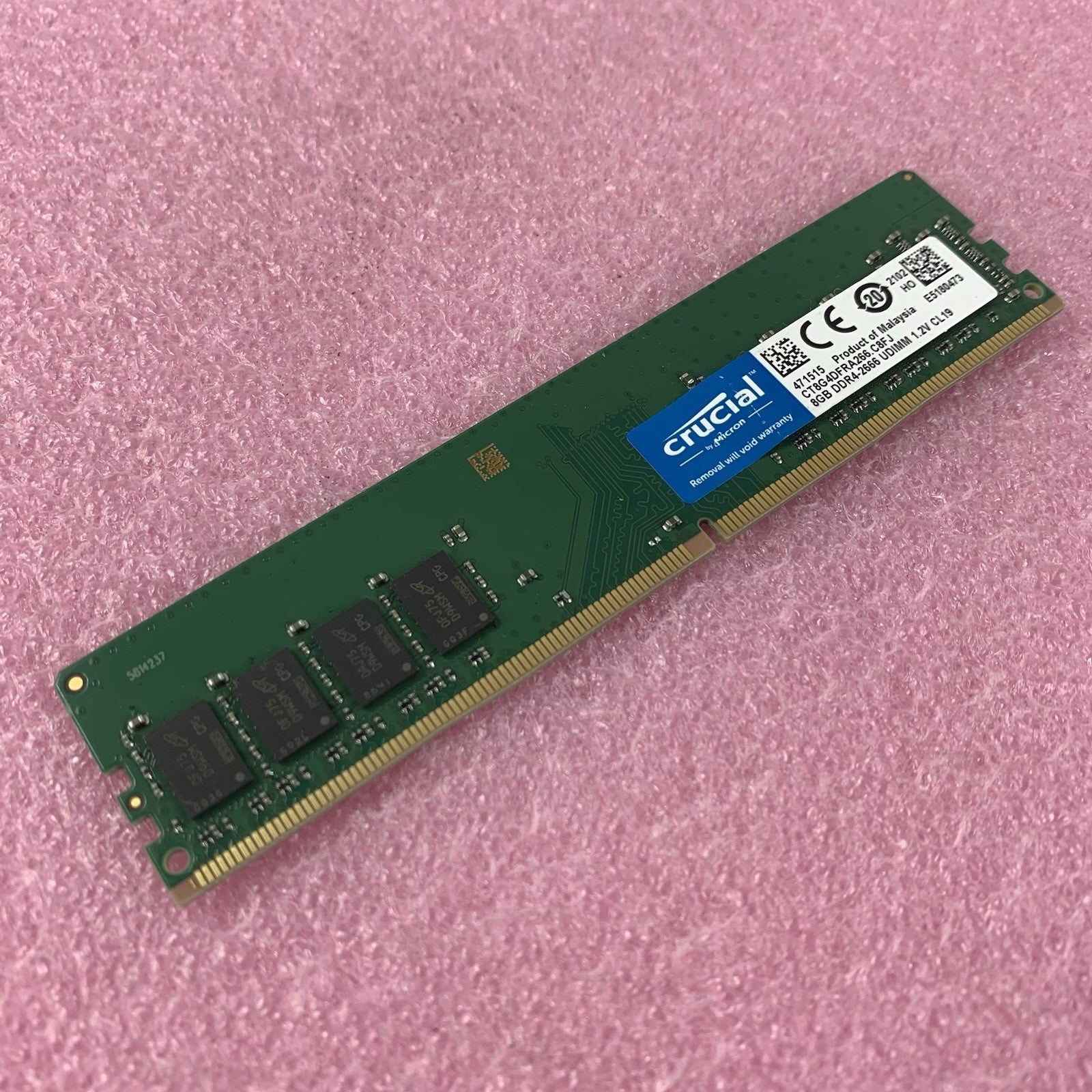 Crucial CT8G4DFRA266.C8FJ 8 GB  DDR4-2666 UDimm CL19 Desktop Memory Ram0