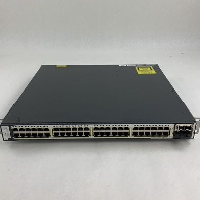 Cisco WS-C3750E-48TD-S V01 48-Port Gigabit Switch Tested Reset