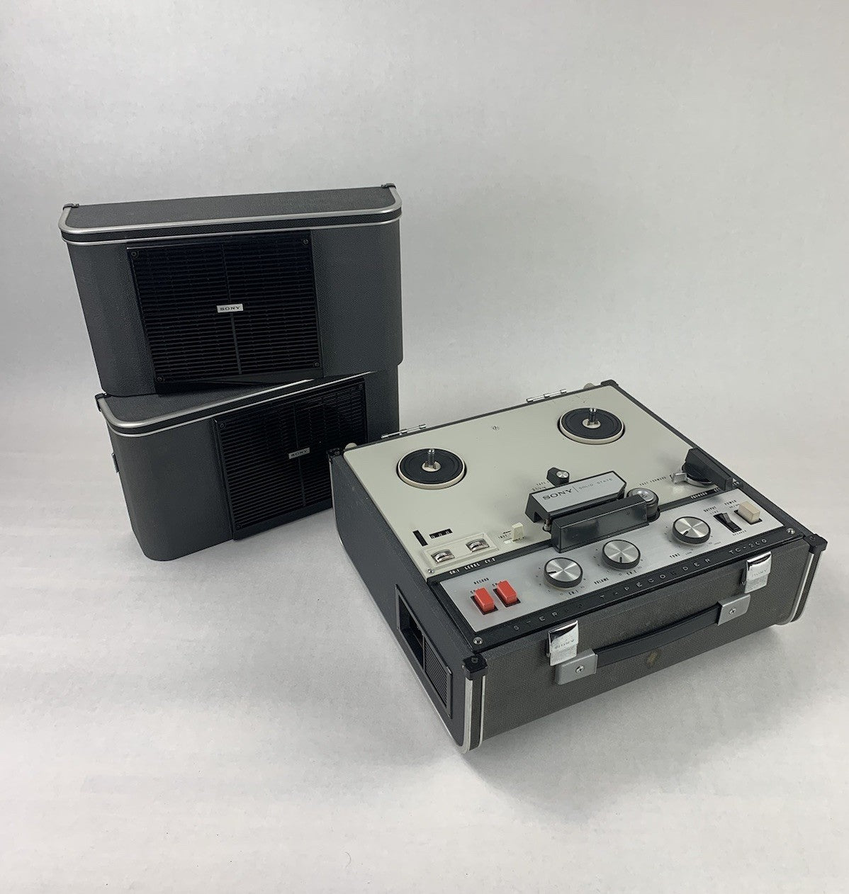 Sony TC-200 Stereo Tapecorder w/ Detachable Speakers - Parts or Repair