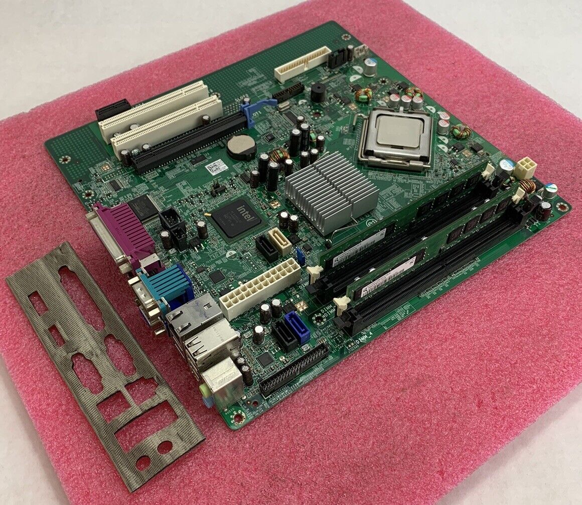 Dell OG214D Motherboard Intel Core 2 Duo E8400 3.00GHz 2GB RAM w/ Shield