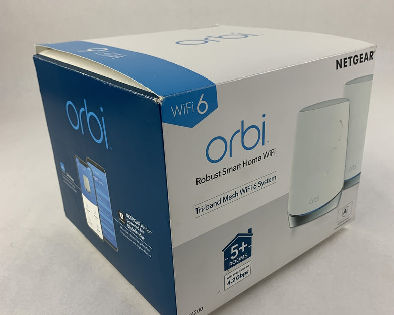 Netgear AX4200 RBK752 Tri-Band Mesh Wi-Fi 6 System White Satellite Router Combo