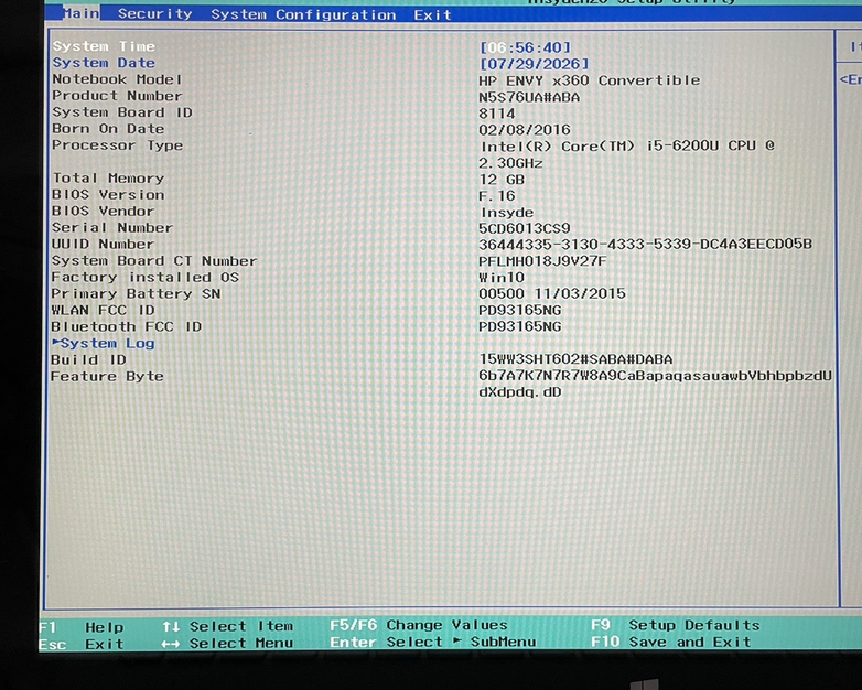 HP ENVY 15-u473cl 15.6" i5-6200U 2.30 GHz 12 GB RAM No SSD/OS/AC