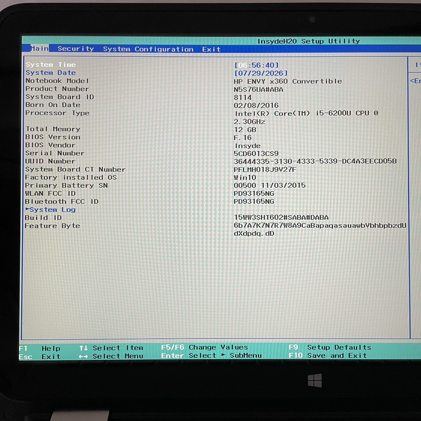 HP ENVY 15-u473cl 15.6" i5-6200U 2.30 GHz 12 GB RAM No SSD/OS/AC3