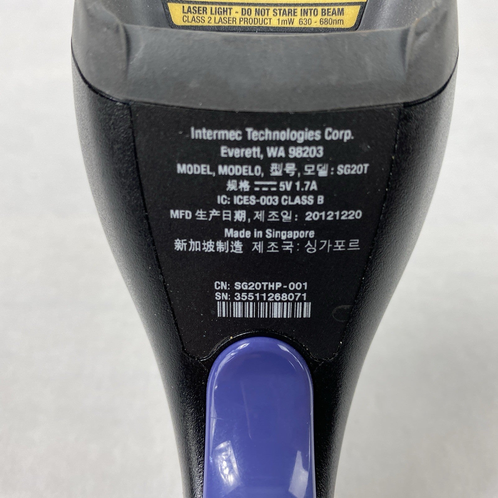 Intermec SG20T Handheld USB Barcode Scanner (Lot of 2)