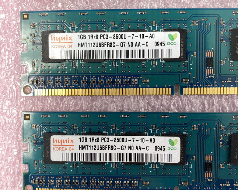 Lot( 6 ) 1GB Hynix HMT112U6BFR8C-G7 1Rx8 PC3-8500U DDR3 non-ECC Desktop RAM