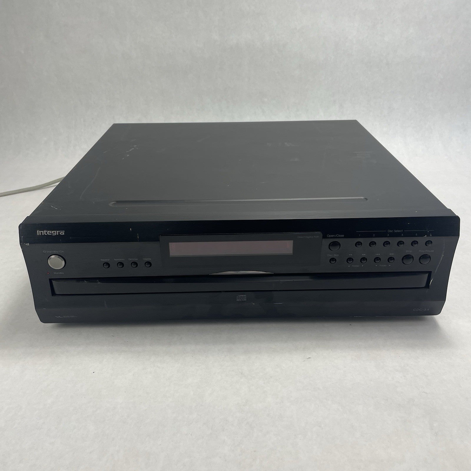 Integra CDC-3.4 Premium 6-Disc CD Carousel Changer Player Tested No Power Cord1