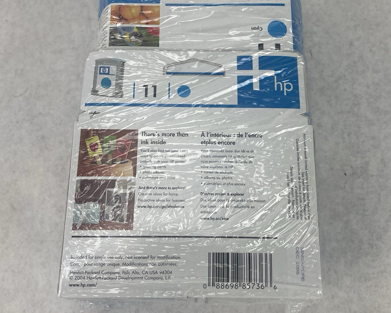 C4836AN HP 11 Ink Cartridge 1100 1200 2200 Cyan Sealed Box Lot of 4