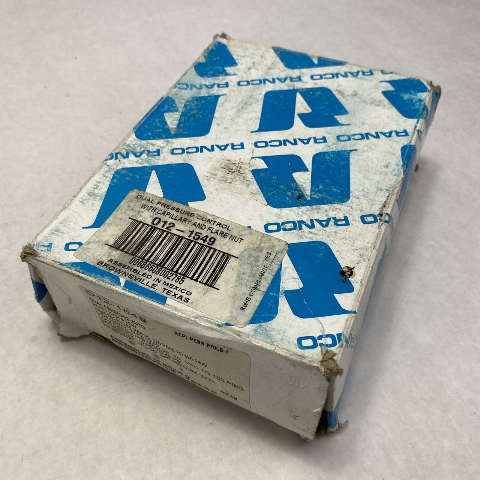 Ranco 012-1549 Dual Pressue Control With Flare Nut Connectors0
