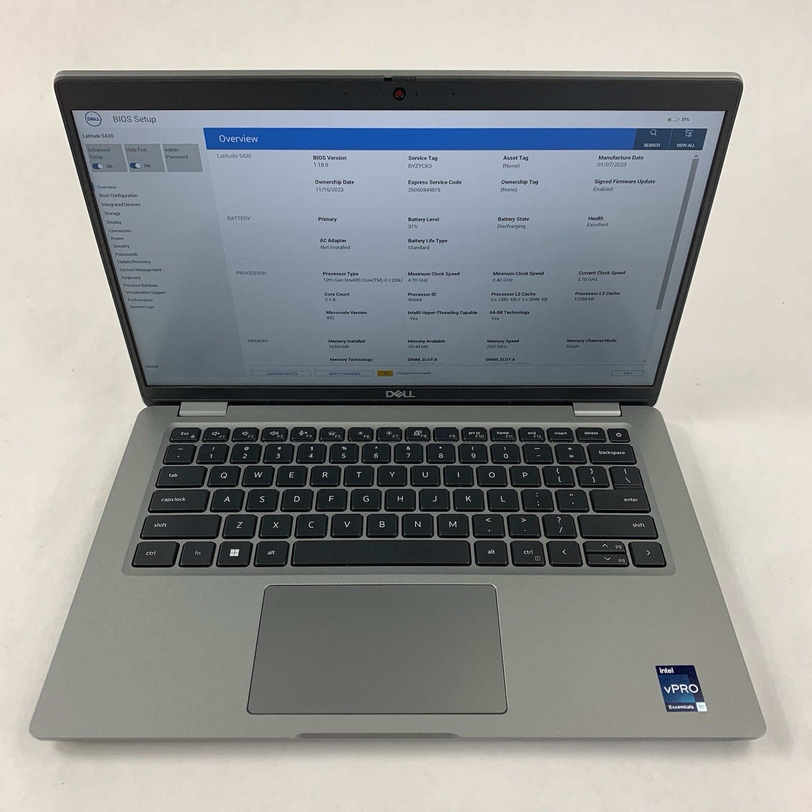Dell Latitude 5430 14" Laptop i7-1255U 1.8 GHz 16 GB Ram No OS No SSD No AC1