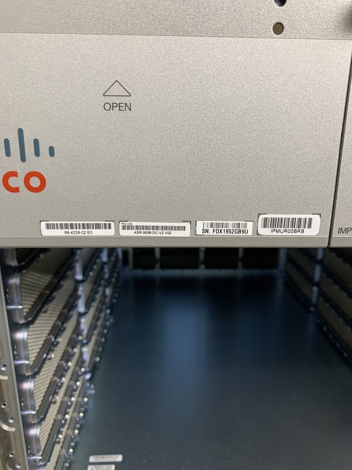 Cisco ASR9006-DC-V2 Router Blank Chassis Only Box Opened Missing Accessory Kit
