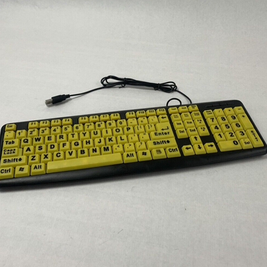 EZ Eyes HPO-J1305 Large Print Wired Keyboard