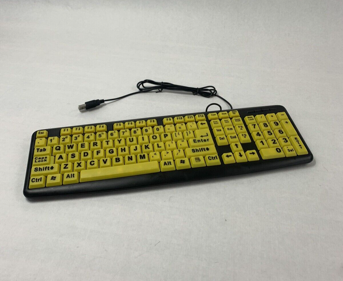 EZ Eyes HPO-J1305 Large Print Wired Keyboard