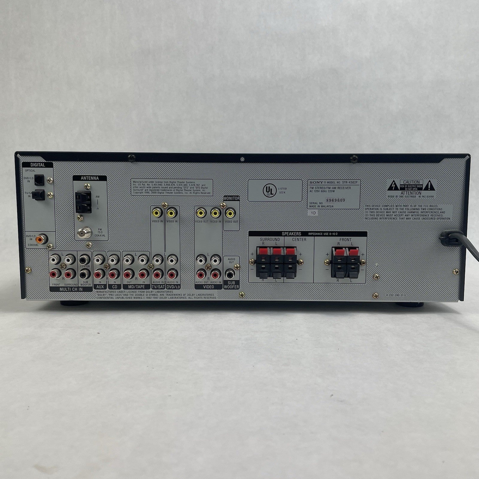 Sony STR-K502P Receiver HiFi Stereo 5.1 Channel Home Theater Audio Tested