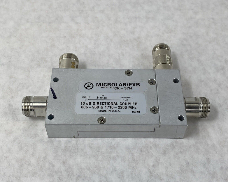 Microlab / FXR CK-37N 10 dB Directional Coupler 806-960 & 1710-2200 MHz
