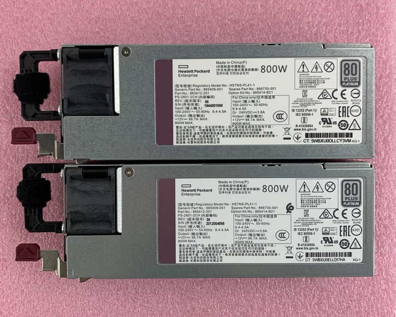 HP  HSTNS-PL41 800W Flex Slot Platinum Hot Plug Power Supply Lot of 2x