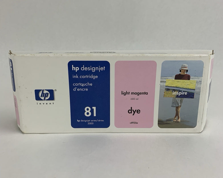 HP Designjet Ink Cartridge C4935A Light Magenta 81 New OEM Box Sealed 05