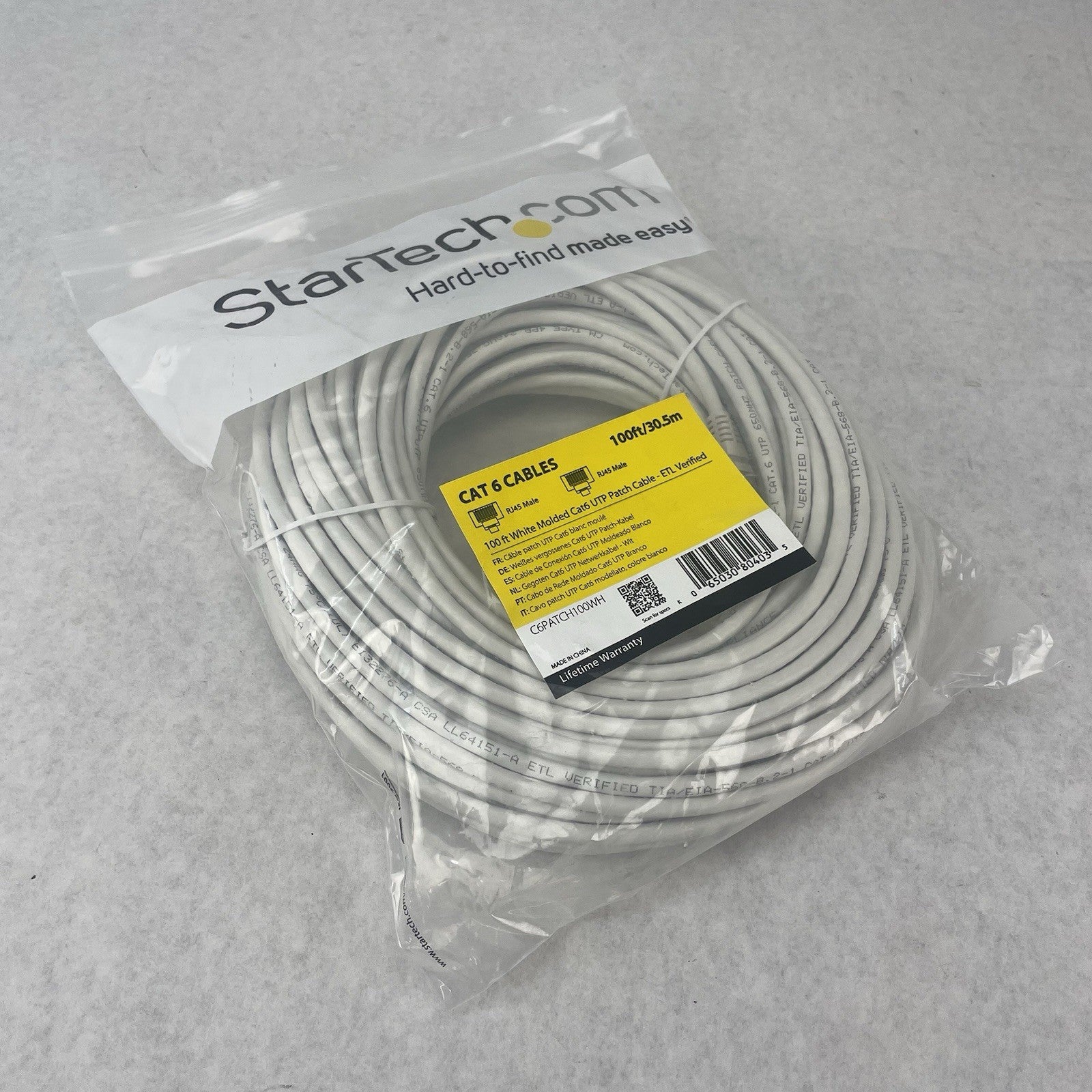 StarTech 100ft CAT6 Ethernet Cable0