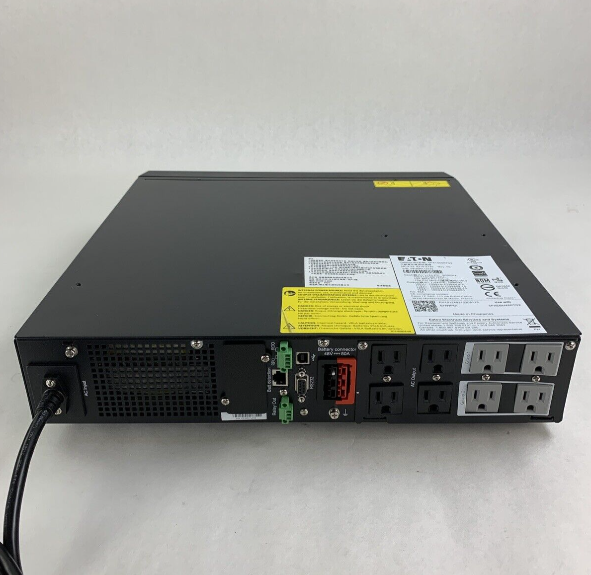 Eaton 5PX1000RTG2 1000W 120V Line-Interactive UPS MFG 3/2024 Recharge 12/2024