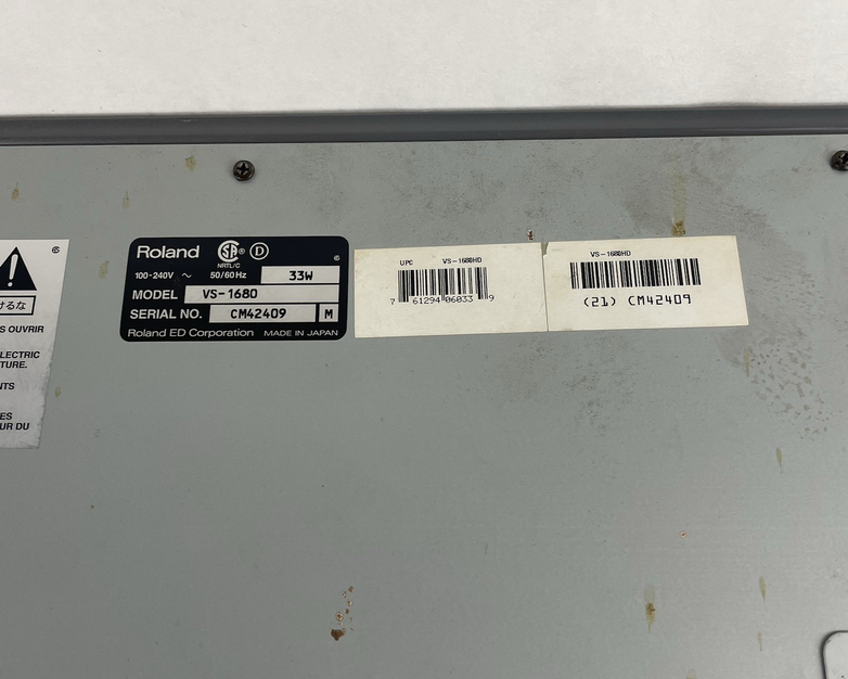 Roland VS-1680 24 bit Digital Studio Workstation Tested For Parts No Power Cord