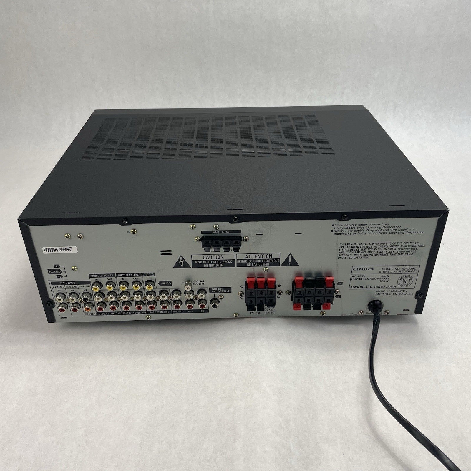 Aiwa AV-D35U 5.1Ch AV Stereo Receiver Only Tested No Remote7