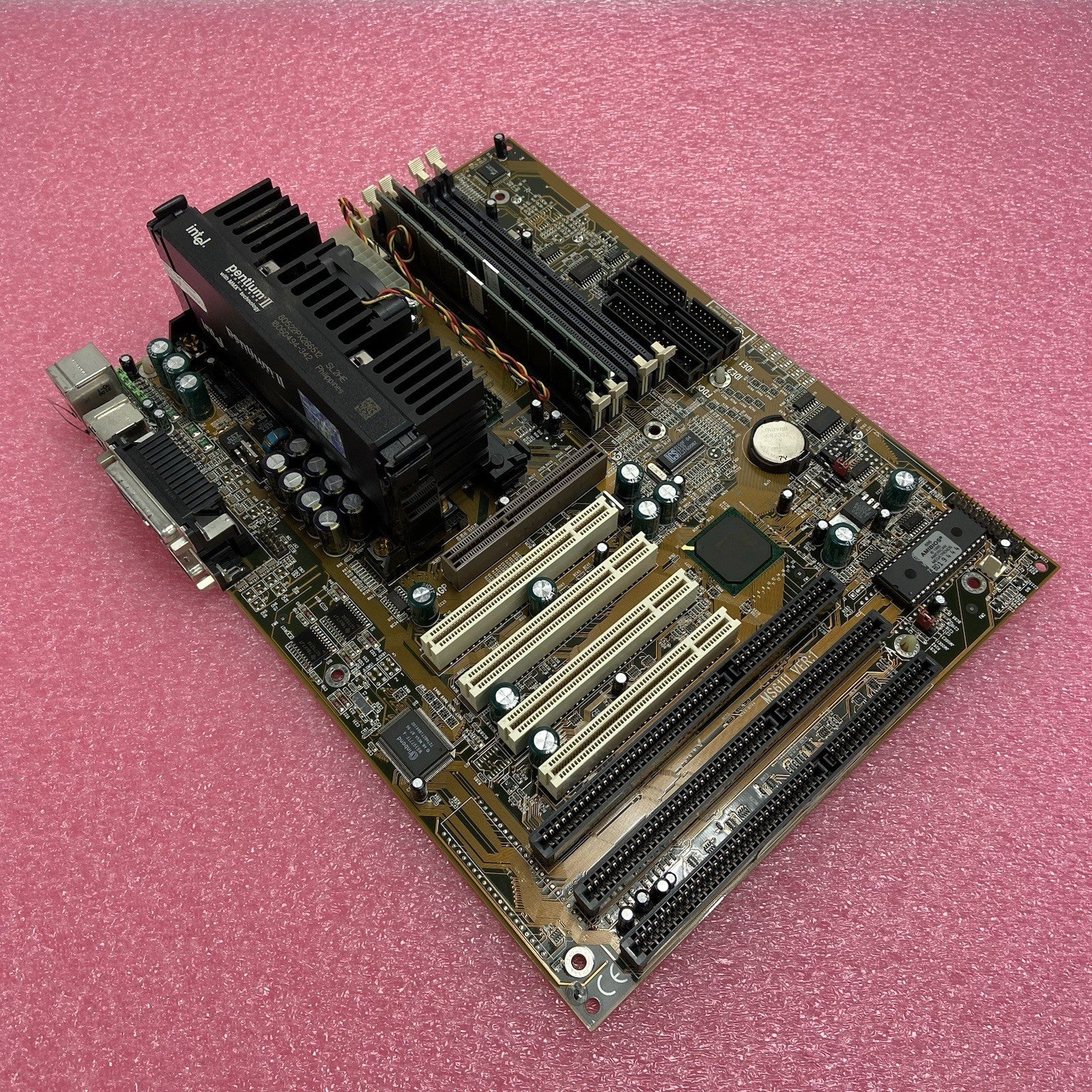 MicroStar MS-6111 Ver 1 Motherboard Intel Pentium II 268MHz 64MB RAM 3x ISA0