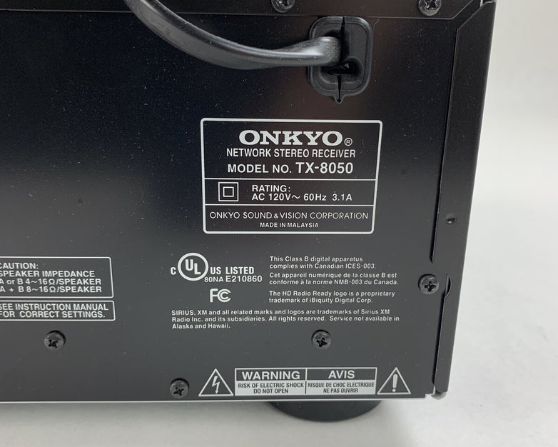 Onkyo TX -8050 Network Stereo Receiver In Protection Mode Parts and Repair
