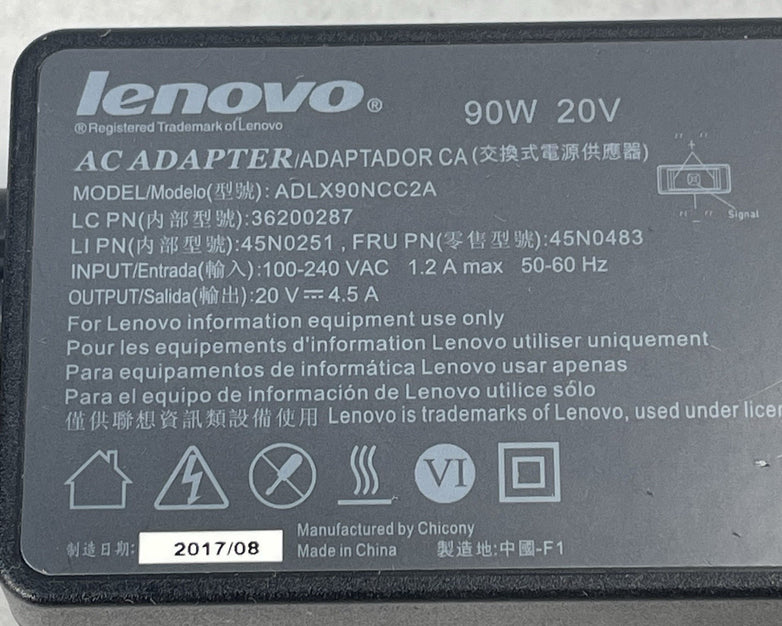 Lenovo Mixed Lot AC Adapter 90w 20v ADLX90NCC2A ADLX90NDC2A Square Tip Lot of 10