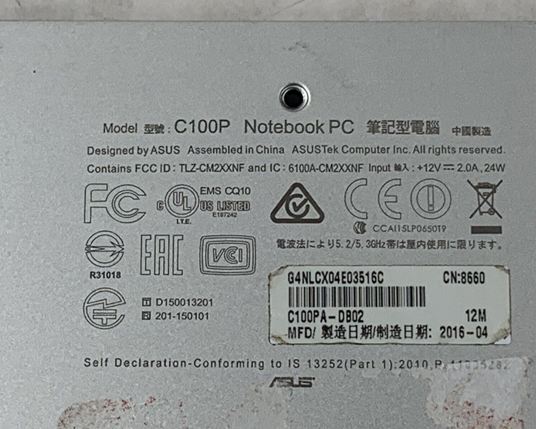 Asus 13NL0971AM0312 ChromeBook PC C100P Bottom Base Cover