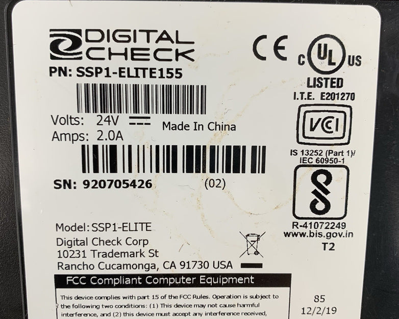 Digital Check SSP1-ELITE155 USB SmartSource Receipt Printer - Untested