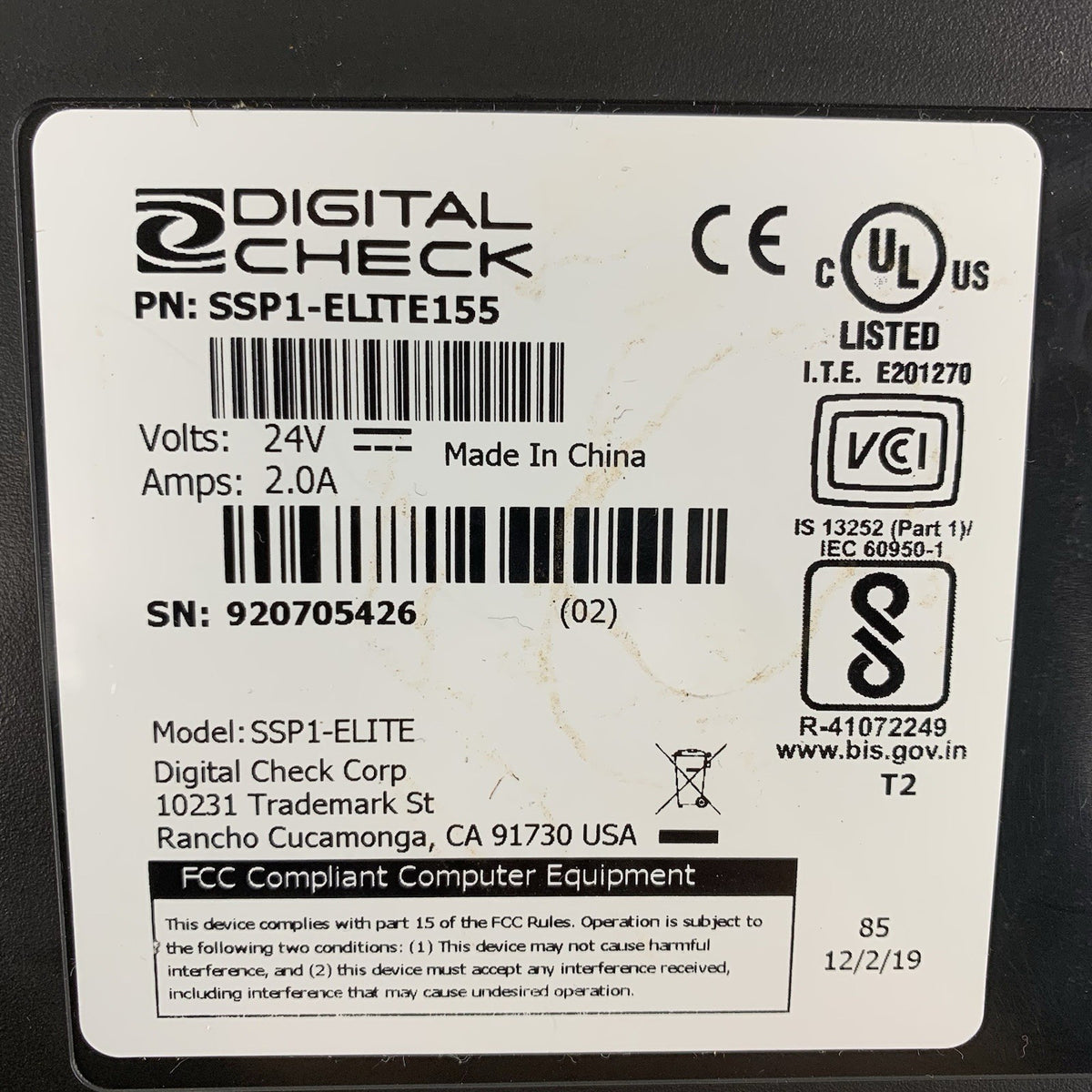 Digital Check SSP1-ELITE155 USB SmartSource Receipt Printer - Untested7