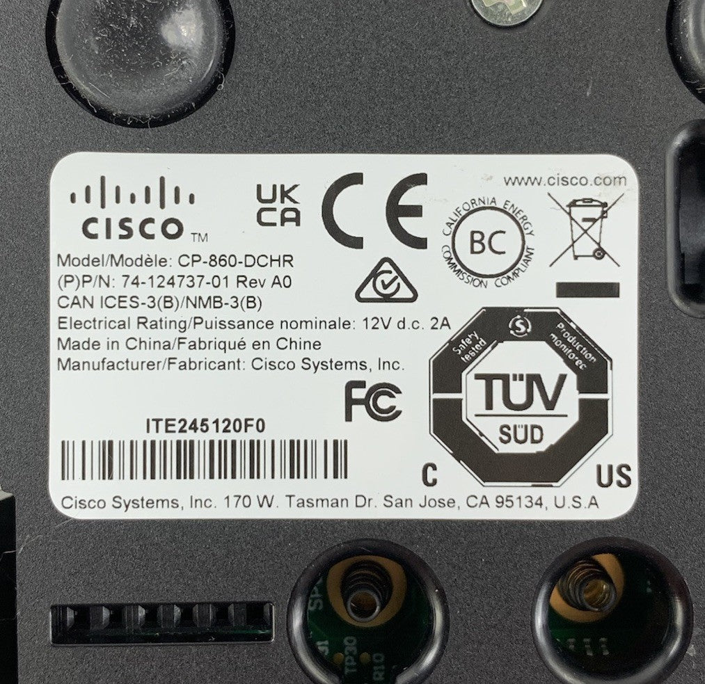 Cisco CP-860-DCHR 74-124737-01 2-Port Charging Dock7