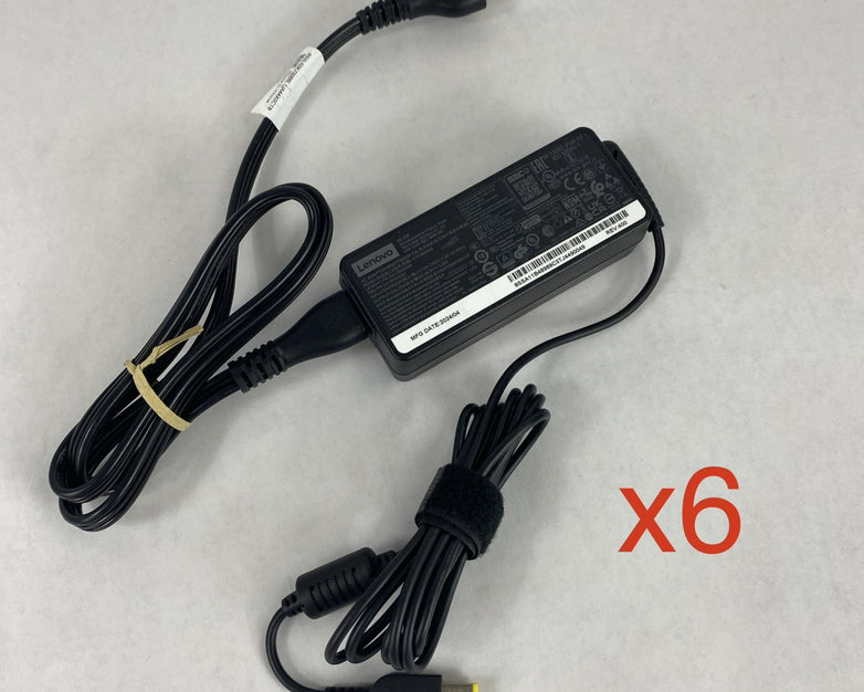 Lenovo A19-065N2A 65W 20V 3.25A Yellow Square Tip Charger AC Adapter Lot of 6
