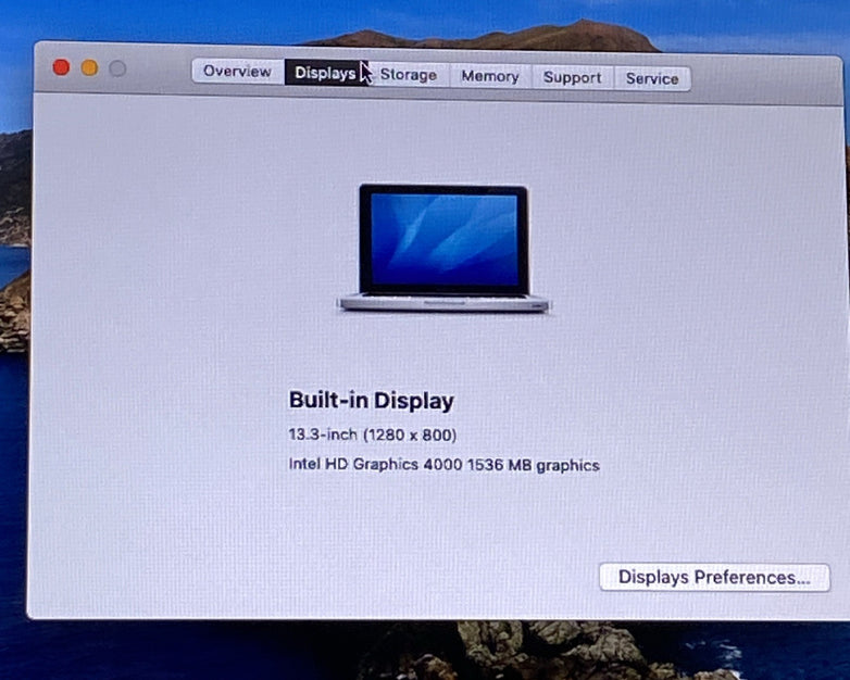 Apple MacBook Pro A1278 2012 13" 2.5GHz i5 16GB RAM 240GB SSD os10.15.8 707 Cyc.