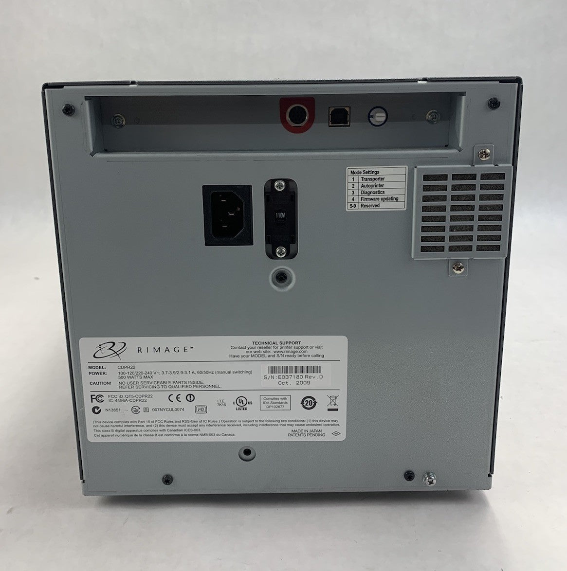 Rimage Everest III CDPR22 Thermal CD Printer - Power Tested5