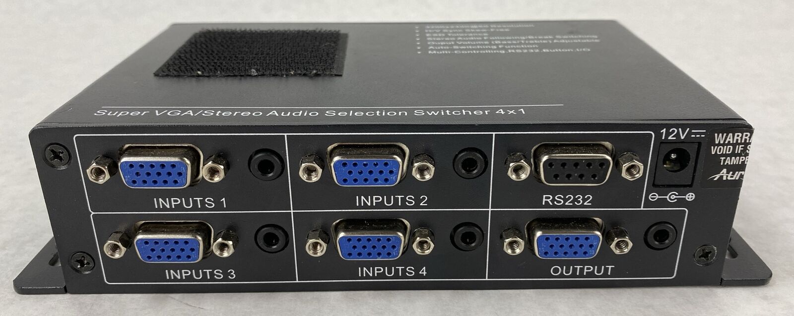 Aurora AS-41V R2 4 x 1 Super VGA Stereo Audio Selection Switcher with PSU