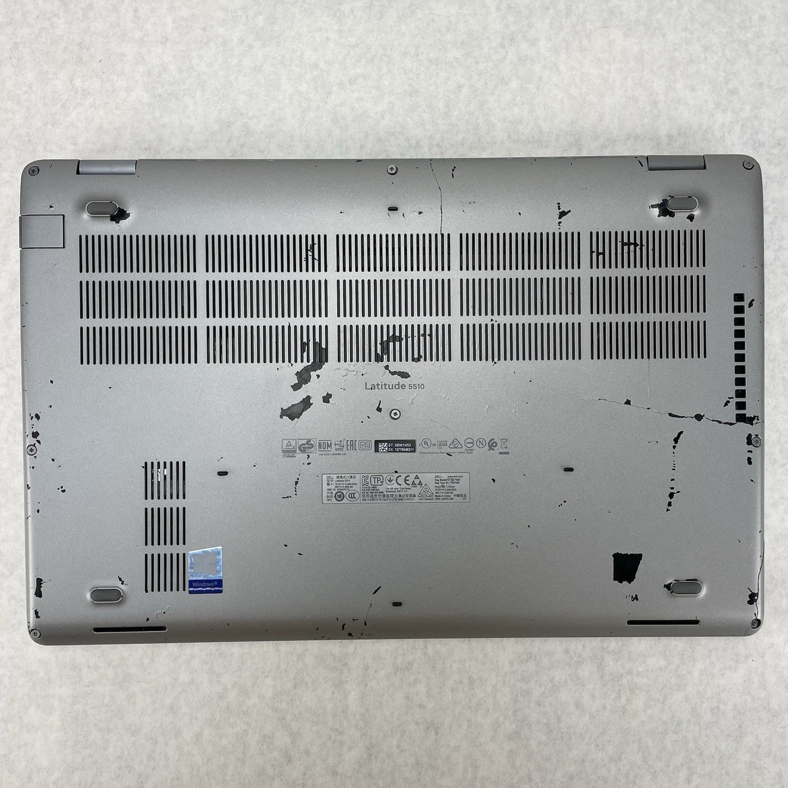 Dell Latitude 5510 15.6" i5-10210U 1.6GHz 8GB RAM No SSD/OS/AC/Batt - Bad Bottom14