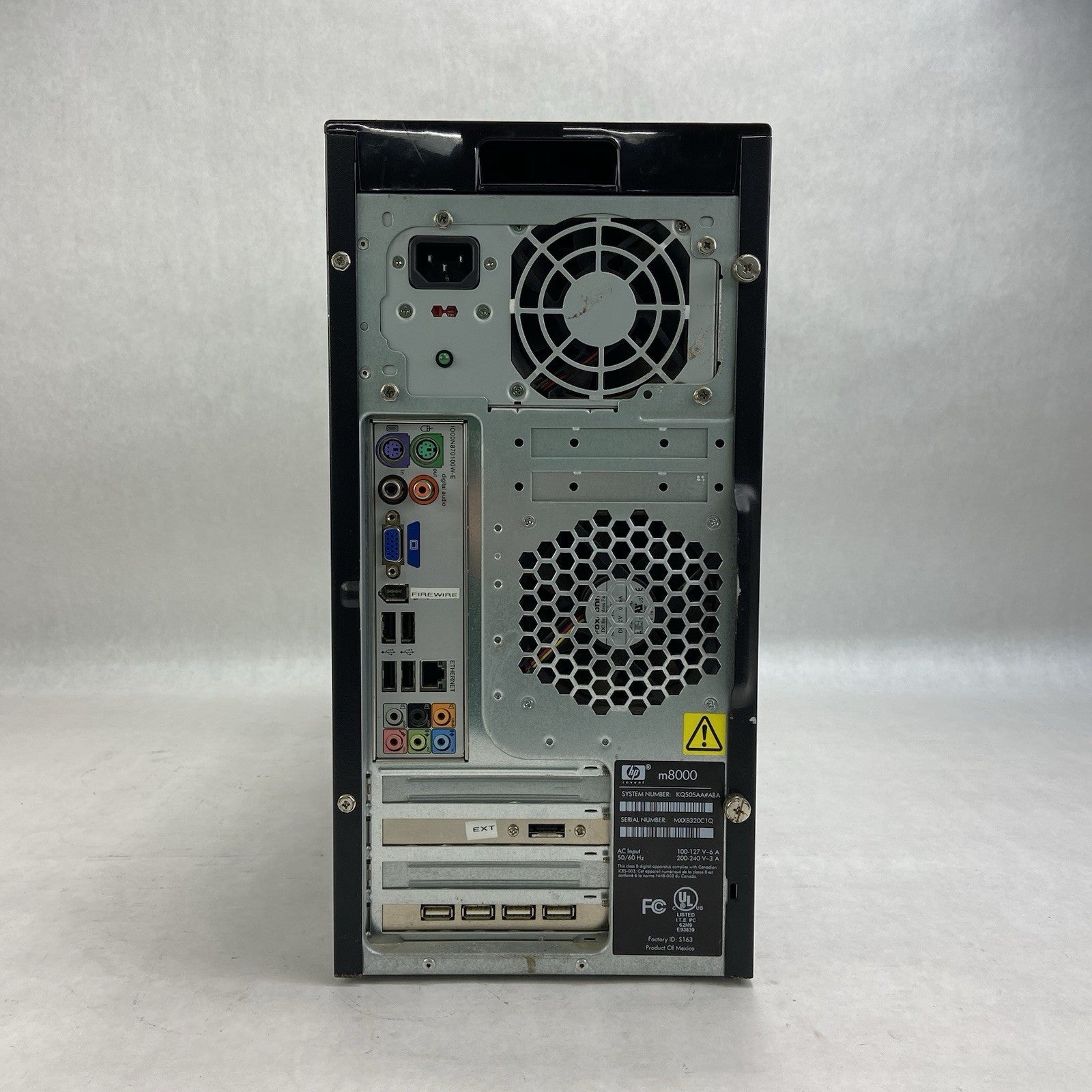 HP Media Centre M18517C MT Intel Core 2 Quad Q6600 2.4GHz 5GB RAM No HDD/OS5
