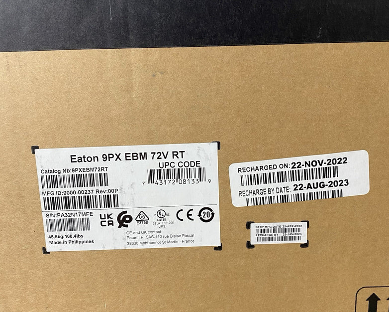 Eaton 9PXEB 9PX 72V Rack/Tower Extended Battery Module EBM 9PX Exp: 8/23
