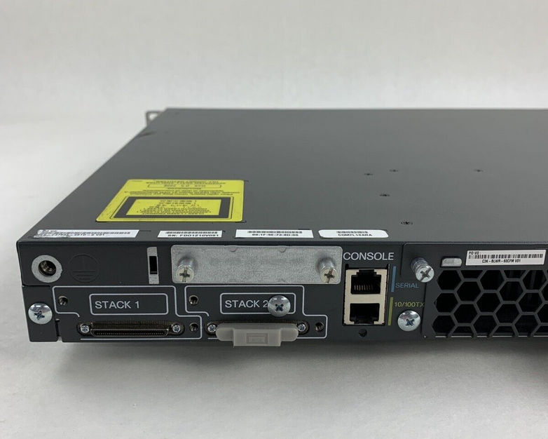 Cisco WS-C3750E-48TD-S V01 48-Port Gigabit Switch Tested Reset