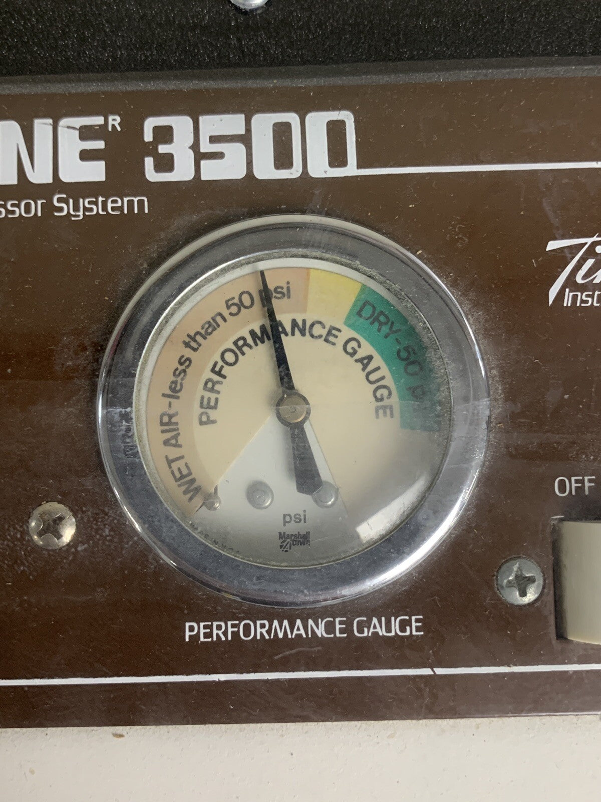 Airdyne 3500 Timeter Instrument Corporation Compressor Powers On Pumps