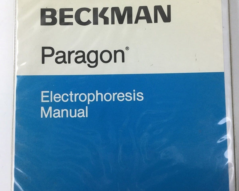 Beckman Paragon Electrophoresis Manual