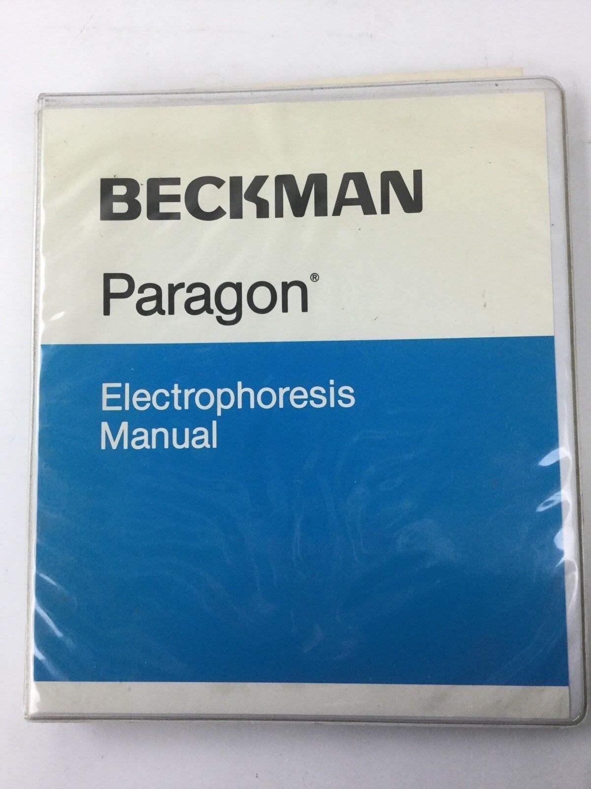 Beckman Paragon Electrophoresis Manual