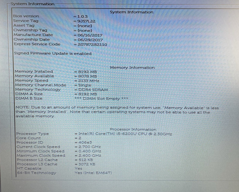 Dell Latitude 3480 14" i5-6200U 2.30 GHz 8 GB RAM No SSD/OS/AC