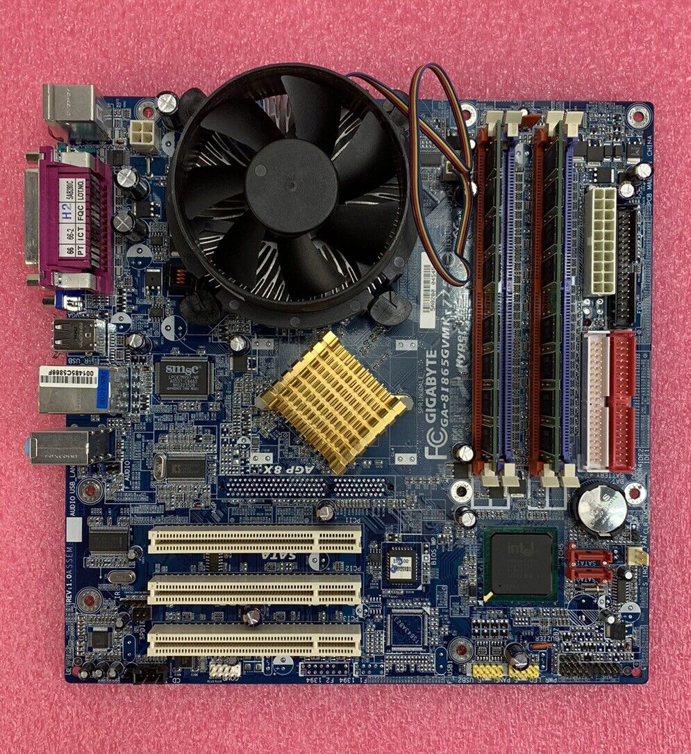 Gigabyte 81865GVMK-775 Motherboard Intel Pentium 4 3GHz 1GB RAM w/Shield
